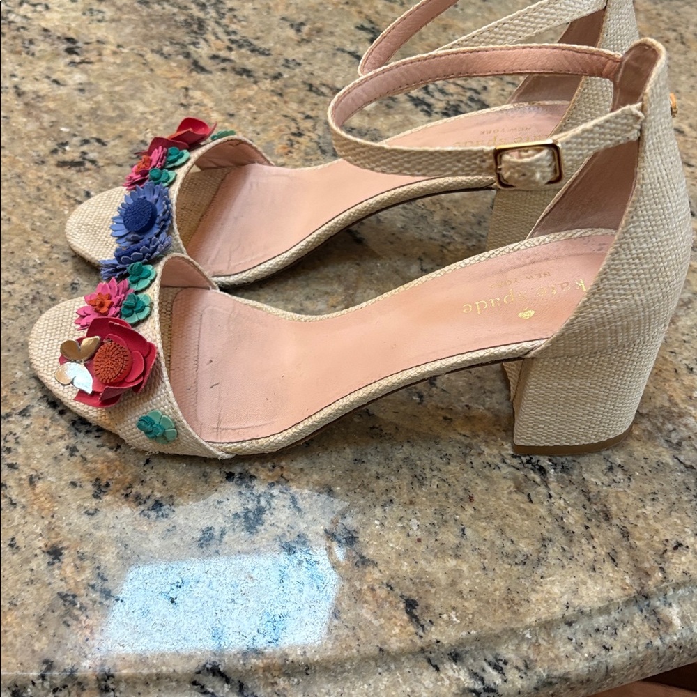 kate spade Wendy Sandals with Floral Appliqué